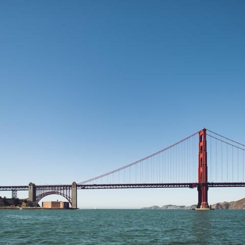 Side Angle of the Golden Gate Bridge